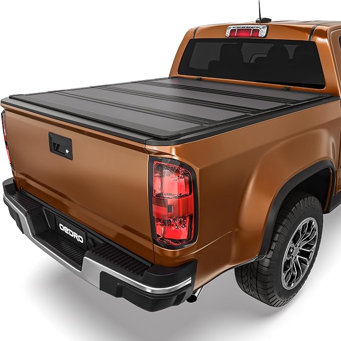 OEDRO Hard Quad-Fold Low-Profile Tonneau Cover Fit for Chevy Colorado/GMC Canyon 2015-2026 with 5.2ft Bed