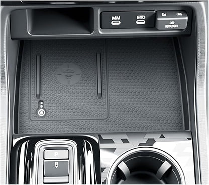 BIBIBO 4Pack for New 2026 Honda Pilot Center Console Organizer 2026 Pilot Console Armrest Tray+Cup Holder +Wireless Charging Mat +Central Divider Insert Organizer 2026 Honda Pilot Accessories