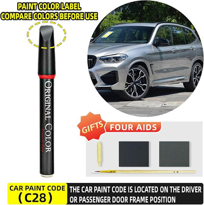 Carhoo C28 Donington Gray Touch Up Paint Suitable For BMW, Genuine Custom Color Absoulutely Without Color Differences (16ml)