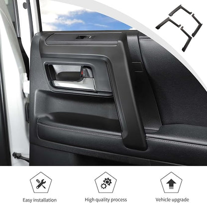 Voodonala for 4Runner Inner Door Handle Door Pull Cover Trim Decoration Garnish for Toyota 4Runner Interior Accessories 2010-2025+ 4pcs Matt Black