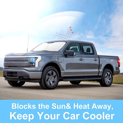 TINGLU Sun Shade for Ford F150 F-150 2021-2025 2026(Lariat, King Ranch, Platinum, XL XLT Limited Raptor) Accessories Windshield Sun Shade Window Shade UV Rays Protection Sun Visor Cover