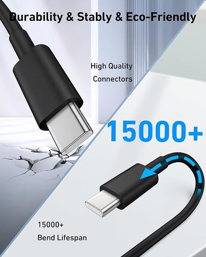 Car Carplay Cable for iPhone 17/17 Pro/Air/17e/16/15 Pro Max/Plus Cable, 2Pack USB A to USB C for CarPlay USBC Cord, iPad, Galaxy, Pixel, Android Accessories Charging Wire Type-C Car Charger Cord 3FT