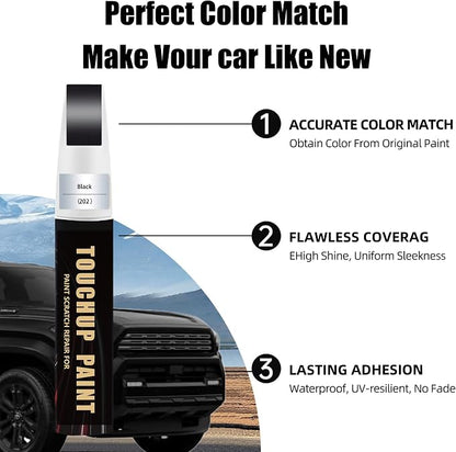 Black(202) Car Paint Touch Up Pen Compatible with Toyota, 2-In-1 Color Accurate Touch Up Car Scratch Repair Paint Exact Match Toyota Series Automotive Scratch Remover for Nicks&Chips Repair