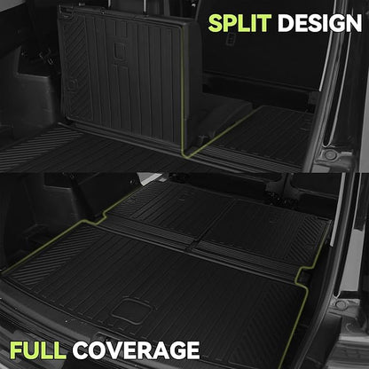Tongama-Floor Mats for 2022-2026 Hyundai Tucson Gas, All Weather TPE Trunk Mat and Backrest Mats and Cargo Net and Door Sill Guards for Hyundai Tucson Floor Liner Accessories