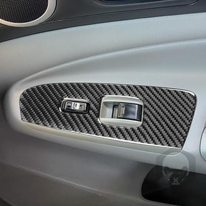 NVCNX Real Premium Carbon Fiber for Toyota 2nd Gen Tacoma Accessories 2005-2011 2006 2007 2008 2009 2010 Car Door Window Switch Cover Interior Trim Thick Overlay Sticker Decal 4PCs - for 4-Door