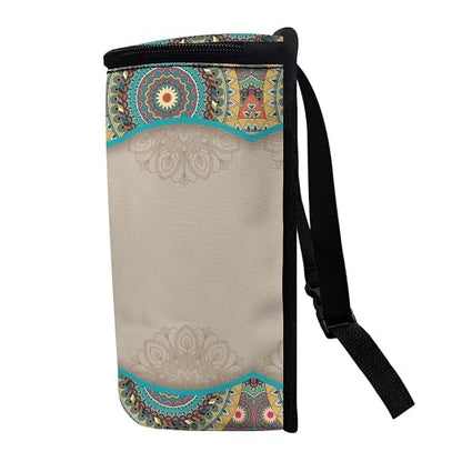 Talayituse Boho Mandala Print Car Trash Can, Dog Paw Design Portable Auto Garbage Bin Multifunctional Vehicle Interior Accessories with Adjustable Straps Universal Fit Truck SUV Sedan