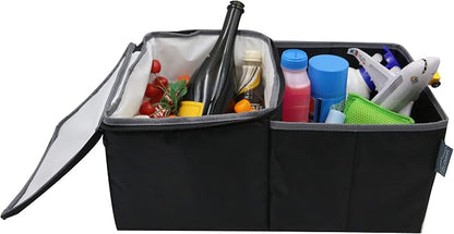 FH Group E-Z Travel™ Collapsible Multi-Compartment Car Trunk Organizer, Cargo Storage Organizer for Cars, SUVs, and Trucks Gray