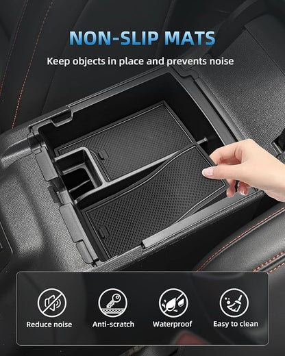 Double Layer Center Console Organizer for 2026 2025 Ford Bronco 4 Door Models (Not for 2-Door, Manual Transmission or Bronco Sport)