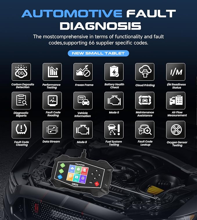 Professional OBD2 Scanner Car Diagnostic Tool, OBDII EOBD Code Reader, Enhanced Check Car Engine Light Diagnostic Scan Tool, Upgraded Fault Code Scanner for All Vehicles from 1996