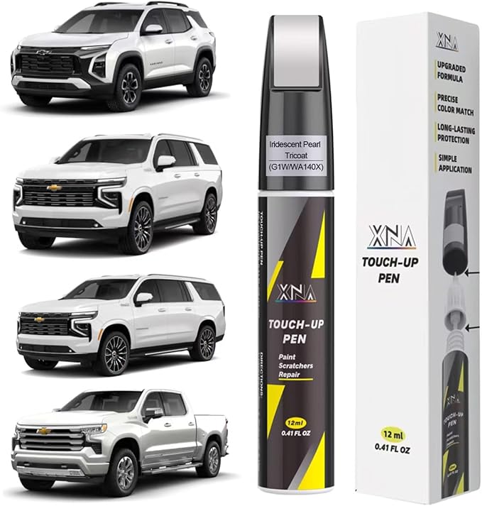 XNA Car Touch Up Paint (Iridescent Pearl Tricoat(G1W/WA140X)) for Chevrolet, 2 in 1 Car Scratch Remover with Pen Tip and Brush, Exact Color-Matched for Car Paint Scratch Repair, Quick & Easy Fix
