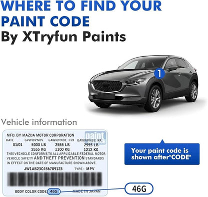 22V Sunlight Silver Touch Up Paint Compatible with Mazda, DIY Car Paint Scratch Repair, Quick & Easy Fix Automotive Scratch Repair for Mazda3/MX-5/Mazda5/RX-8/Miata/Protege