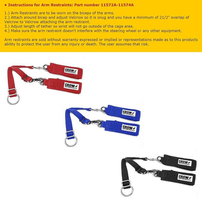11573A2 Blue Crow Junior SFI 3.3 Approved 2" Arm Restraint