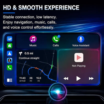 Compact USB Wireless Carplay/Android Auto Adapter for McLaren 750S 2023-2026,Voice Control Plug and Play