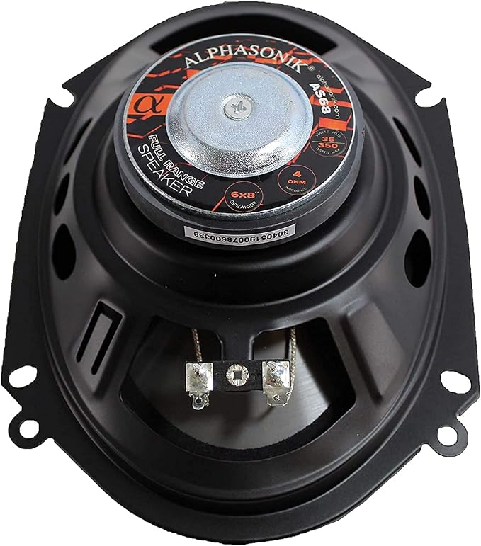 Alphasonik AS68 Loudspeakers 1 Pair of 6X8 350W Max 3-Way Speakers 4 Ohms Premium Quality Audio Door Speakers for Car or Truck Stereo Sound System