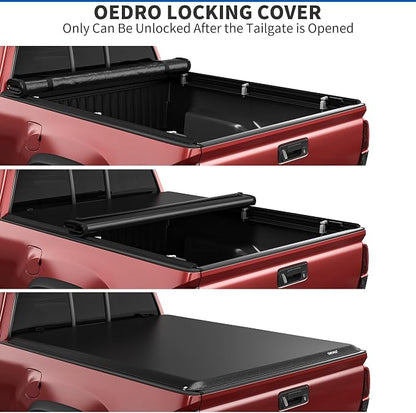 OEDRO Soft Roll Up Truck Bed Tonneau Cover Fits for Ford Maverick 2022 2023 2024 2025 2026 with 4.5 Feet Bed