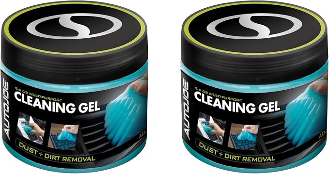 AUTO JOE Car Cleaning Gel, Automotive Dust Car Crevice Cleaner, Slime Auto Air Vent and Interior Detail Removal, Car Putty and Keyboard Cleaner (2-Pack, Unscented)