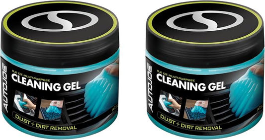 AUTO JOE Car Cleaning Gel, Automotive Dust Car Crevice Cleaner, Slime Auto Air Vent and Interior Detail Removal, Car Putty and Keyboard Cleaner (2-Pack, Unscented)