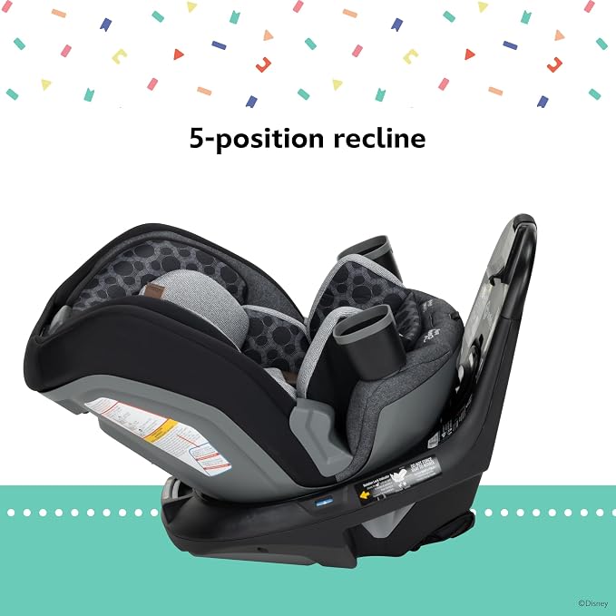 Disney Baby Turn and Go 360 Rotating All-in-One Convertible Car Seat, Vintage Mickey Mouse