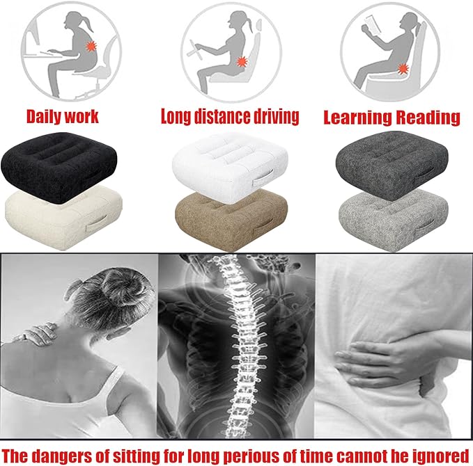 Adult car seat Booster for Height/Drivers seat Booster Cushion for Adults/Increase The Field of View by 12cm/ 4.7in,Butt Cushion for Office Chairs,for car/Office/Home/Wheelchair（Beige）