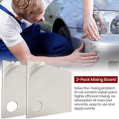 Calvana Car Body Filler Repair Kit, Includes Multi-Layered Disposable Paper