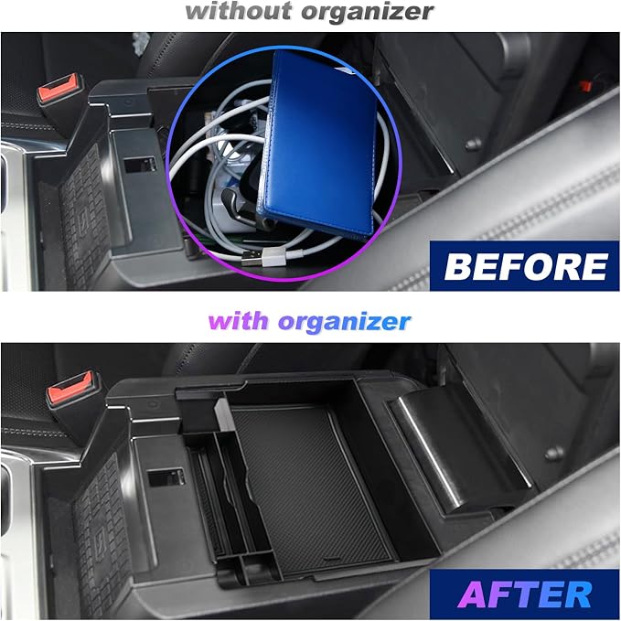 SXCY for 2023 2024 2025 2026 Ford Explorer Center Console Organizer for Ford Explorer 2020-2026 Accessories for 2023-2026 FordExplorer Console Organizer 2025 2026 Explorer Accessories(Black)