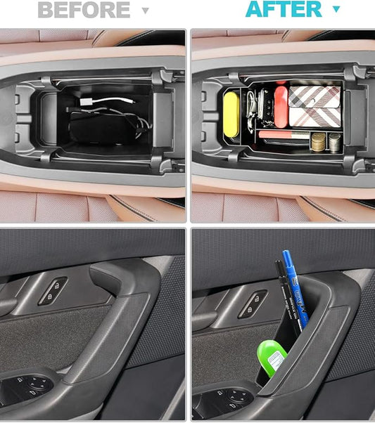 CDEFG 5PCS 2023 2024 2025 2026 CX-50 Center Console Organizer Tray for 2023-2026 Mazda CX-50 Accessories Console Armrest Tray Side Door Trash Container Storage Box Door Handle Pocket Insert Trays