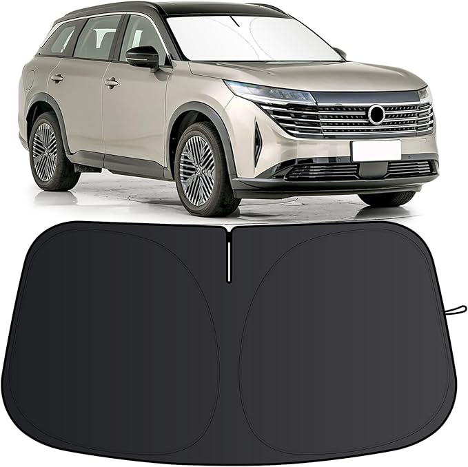 Windshield Sun Shade for Nissan Pathfinder 2022-2025 2026 Foldable Sun Visor Protector for Pathfinder Accessories Sunshade Car Front Window Sunshades Blocks UV Rays