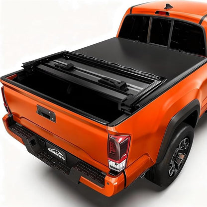 Soft Tri-Fold Truck Bed Tonneau Cover for 2016-2025 2026 Toyota Tacoma Fits 5FT Bed (60.5") | Only for Models with The Deck Rail System | Tacoma Accessories 2016-2023