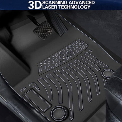 All Weather Floor Mats for 2021-2023 Toyota Sienna, Floor Mats Fits 1st & 2nd & Row, 3D Anti-Slip Waterproof TPE Rubber Protector Car Mats Full Set Liners