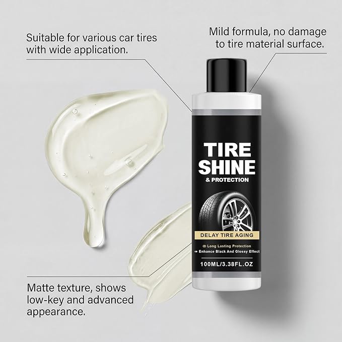 Tire Dressing,100ml Long-Lasting Repair Agent - Tire Restorer | The Outer Packaging May be Changed in Different batches, but it Does not Affect the acfor Vehicle, Truck, SUV, RV, Automotive Detailing