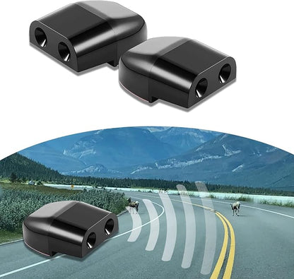2PCS Deer Whistles for Car, Automotive Deer Warning Whistle Devices, Vehicle Warning Devices with Rubber Pads, Animal Warning Devices Avoids Collision Universal for Cars and Motorcycles
