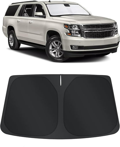 TINGLU Sun Shade for Chevrolet/Chevy Suburban 2015-2020 Accessories Windshield Sun Shade Window Shade UV Rays Protection Sun Visor Cover with Steering Wheel Sunshade Storage Bag