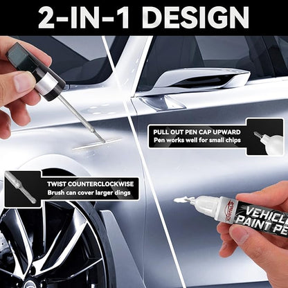 Silver Touch Up Paint for Cars, Professional Automotive Paint Scratch Repair, Lasting Auto Scratch Remover, Color Accurate, Quick Drying, Easy to Use, Safe and Waterproof, Versatile Use
