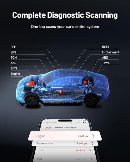 TOPDON TopScan Pro OBD2 Scanner Bluetooth, Bi-Directional Scan Tool for iPhone & Android with All System, 13+ Hot Reset Car Scanner, FCA AutoAuth, CAN-FD, AI Assistant, Upgraded TopScan Code Reader