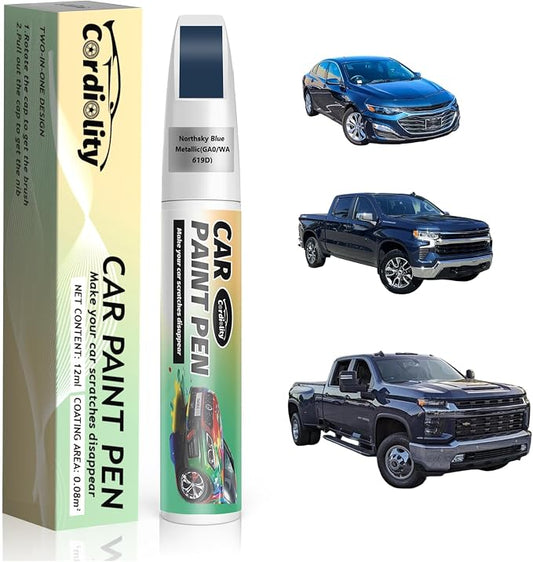 Car Touch Up Paint Northsky Blue Metallic(GA0/WA619D) for Chevrolet, Color Accurate Car Scratch Repair Remover Pen Fix Auto Paint Chips and Nicks