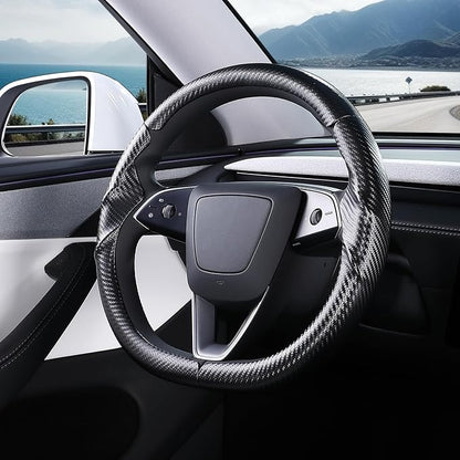 Steering Wheel Cover for Tesla Model Y Juniper (2025- Present) Model 3 Highland (2024- Present), Steering Wheel Accessories for Tesla Model Y Juniper / 3 Highland