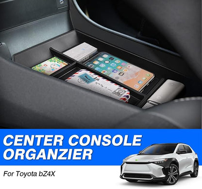 Autorder Center Console Bottom Organizer for 2023 2024 2025 Toyota bZ4X/ Subaru Solterra Accessories Lower Center Console Storage Tray