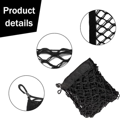 Amiss 2 Packs Cargo Net Stretchable. Adjustable Elastic Trunk Storage Net with Hook for SUVs, Cars and Trucks(43.3x15.8 Inch)