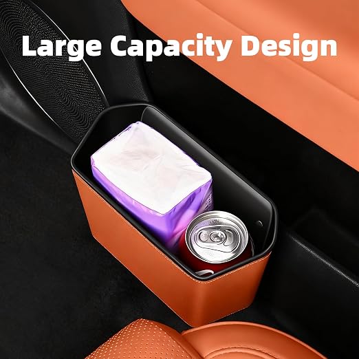 Car Trash Can with Hanging Hook,Portable Leakproof Car Trash Bin for Cars,SUV & Truck,Multipurpose Automotive Garbage Storage Can for Vehicles,Large Capacity,Waterproof,Easy to Clean (Black)