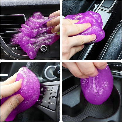 Moly Magnolia Cleaning Gel for Car, Auto Detailing Tools Car Interior Cleaner Putty, Dust Cleaning Mud Removal, Putty Cleaning Keyboard Cleaner for PC Laptop Keyboard Tablet Air Vents Camera (Purple)
