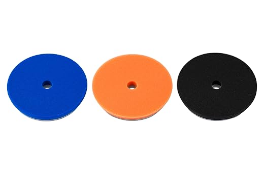 Lake Country 6.5" HDO Foam Polishing Pad Kit (3-Pack) – Premium Heavy Duty Orbital Polishing Pads for Painted Surfaces – Fits 6" Backing Plate