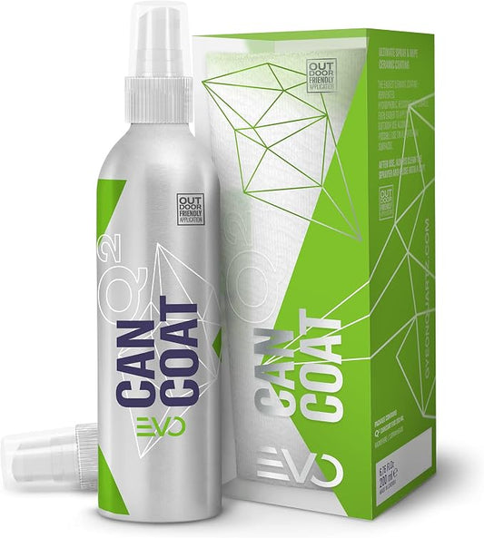 GYEON CanCoat EVO Spray Ceramic Coating DIY grade water beading gloss protection multi-surface auto detail trim wheels glass vinyl safe application easy use interior exterior sealant layer