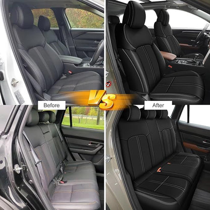 TTX LIGHTING Custom Fit Seat Covers for Mazda CX50 2023 2024 2025 2026, Full Set Faux Leather Black(CX-50 Seat Cover 2023-2026, Black)