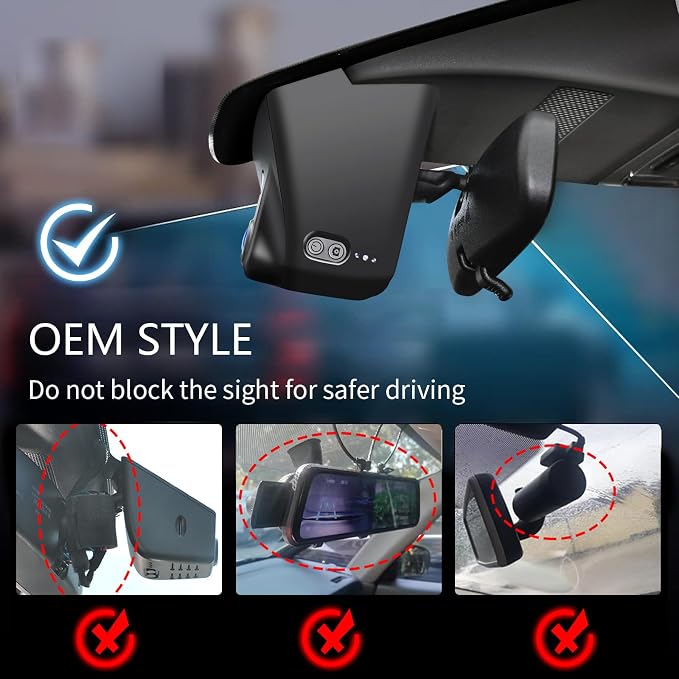 Mangoal 4K Dash Cam Custom fit for Honda Accord Gen11 2023 2024 2025 2026 & Hybrid, Integrated OEM Look, UHD 2160P Video, WiFi & App, GPS, 64GB Card