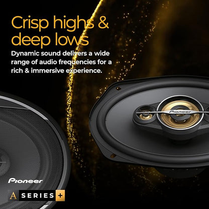PIONEER A-Series Plus TS-A6991FH 6” x 9” 5-Way Speakers (Pair) – 150W RMS, 750W Max, Balanced Sound + Smooth Treble, Enhanced Bass, Great Stock Replacement