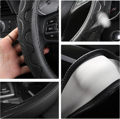 GIANT PANDA Steering Wheel Cover for Toyota Tacoma,4Runner,Tundra,Sequoia, Large Size - Black