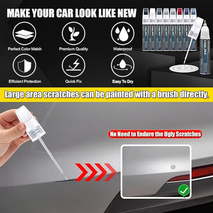 Car Touch Up Paint(Platinum Gray Metallic(LD7X/2R)) for Volkswagen, Car Paint Scratch Repair Kit, Quick & Easy Solution to Repair, 2 in 1 Scratch Remover Pen with 2PCS Disposable Micro Applicators