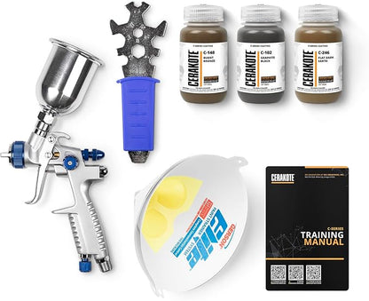 CERAKOTE® C-Series Top Colors Starter Kit (C-102, C-148, C-246 4 oz. Each) - Everything Needed to Spray Air Cure - Durable, High Performance Ceramic Coatings