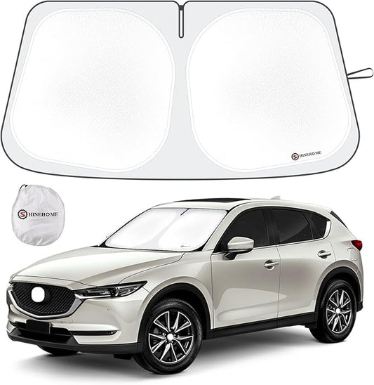 Car Windshield Sun Shade Compatible with 2017-2023 2024 2025 2026 Mazda CX-5 CX5 Accessories Sport, Touring, Grand Touring, 4 Door Crossover Foldable Sunshade Custom Windshield Sun Visor