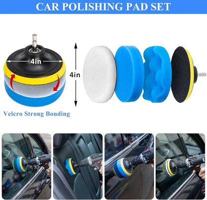 31Pcs Car Detailing Brush Set, Car Detailing Kit, Auto Detailing Drill Brush Set, Car Detailing Brushes, Car Wash Cleaning Tools Kit for Interior, Exterior, Wheels, Blue